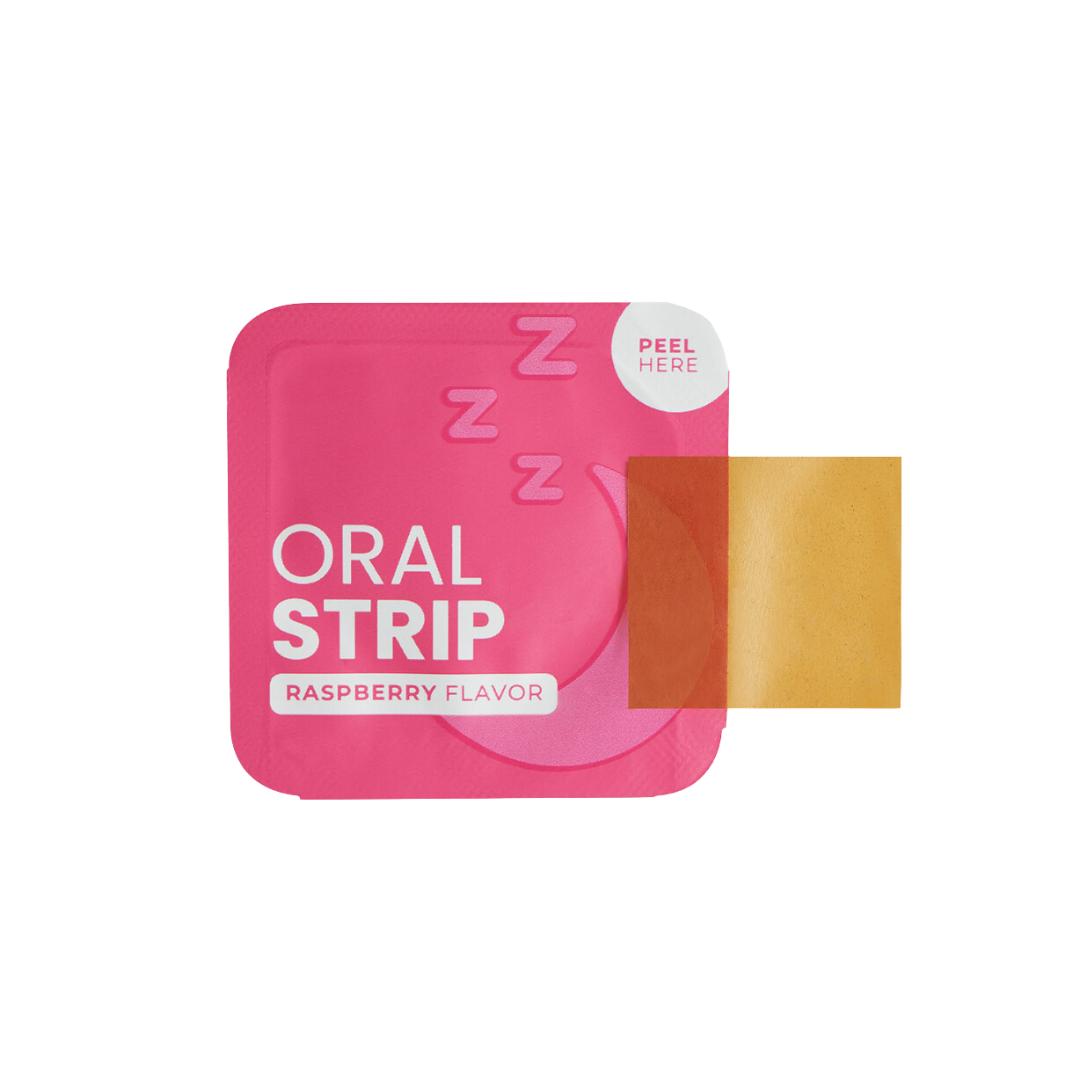 Melatonin sleep strips for fast sleep aid