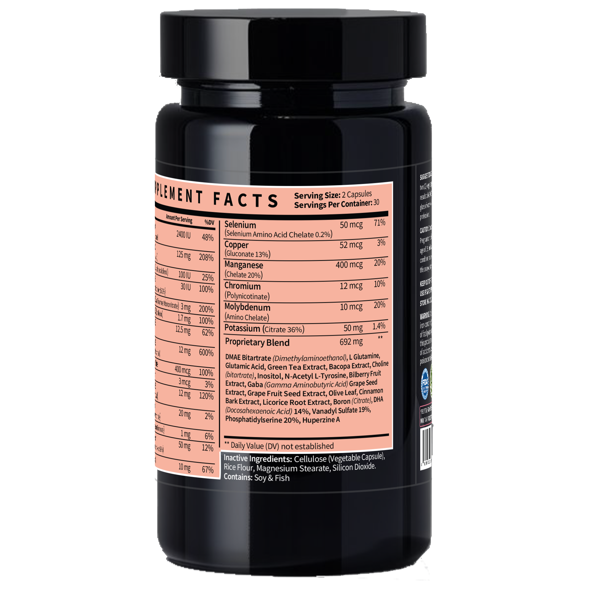 Brain and Nootropic Supplement - Memory and Cognitive Formula