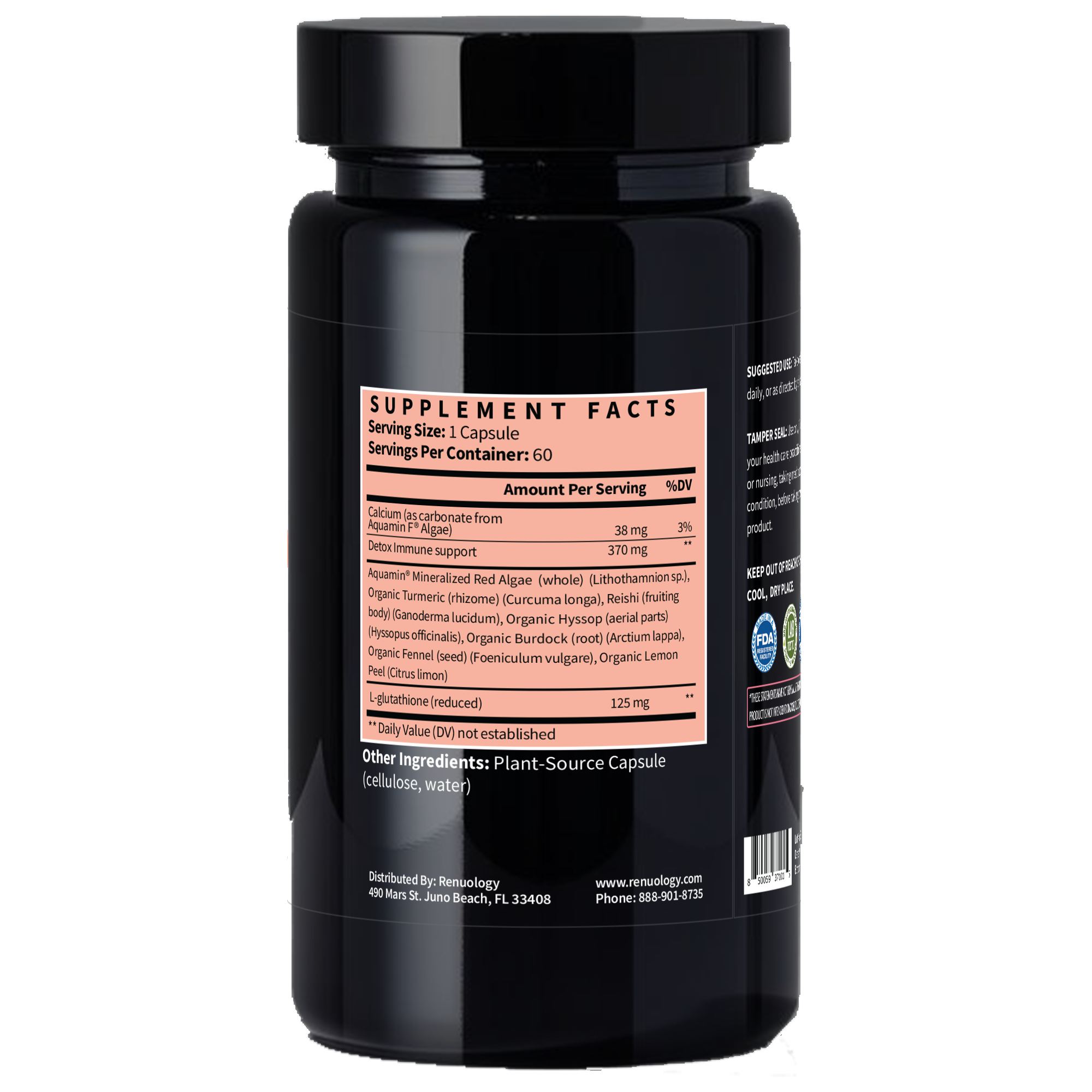 Glutathione antioxidant supplement – advanced cellular detox and immune support – promotes skin brightening, liver health, and anti-aging – liposomal or reduced form