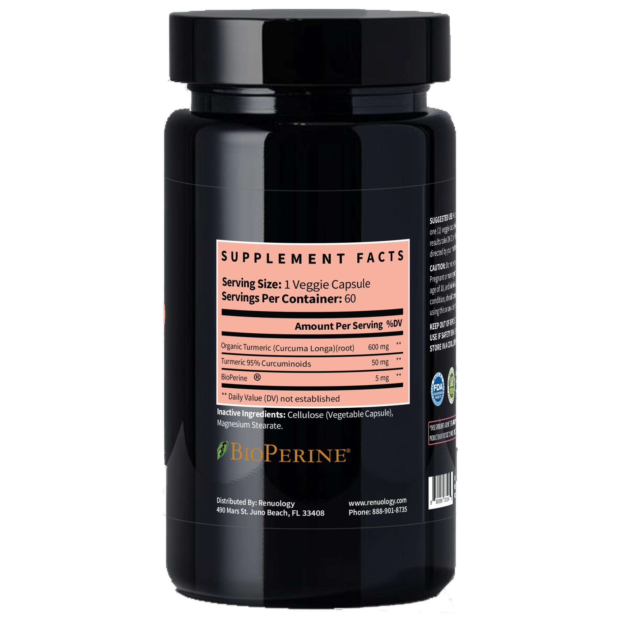 Turmeric curcumin supplement with black pepper – powerful anti-inflammatory and joint support – promotes healthy digestion, immunity, and antioxidant protection – high absorption capsules