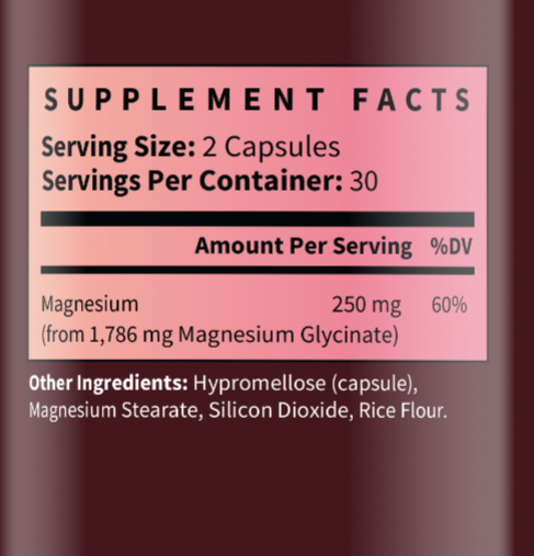 Magnesium glycinate supplement for better sleep