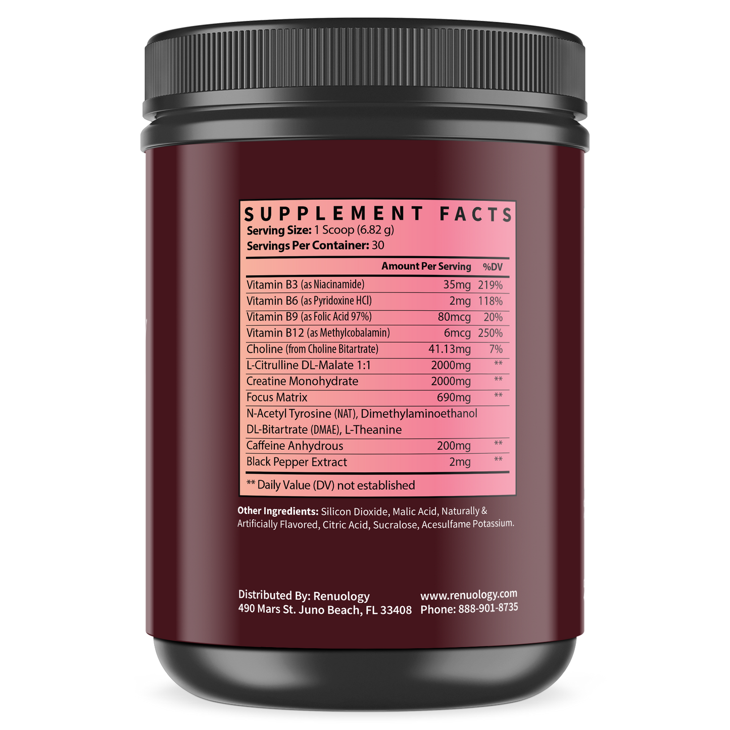 Natural pre-workout powder for energy and performance