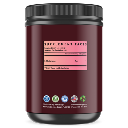 Glutamine supplement for muscle growth and strength