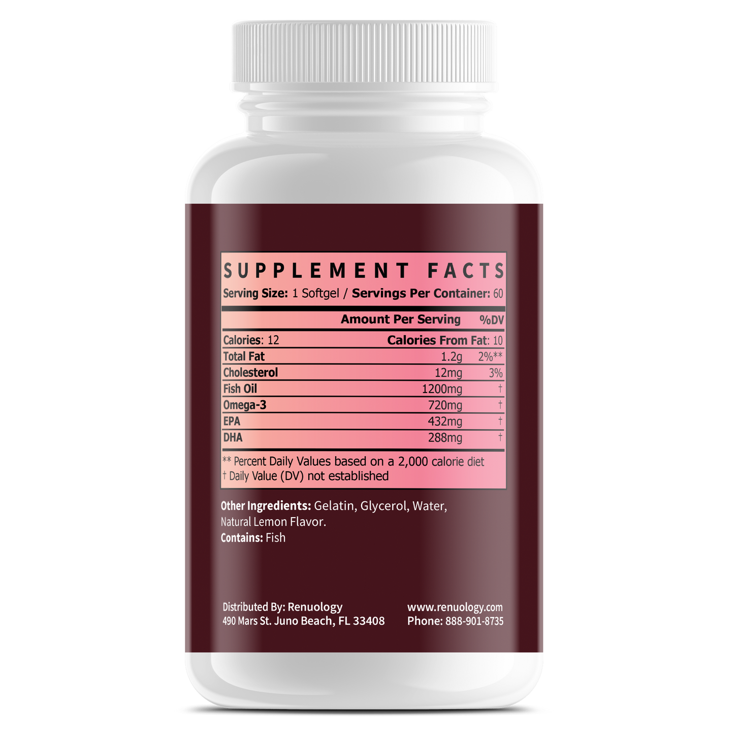 Triple strength omega 3 fish oil for overall wellness