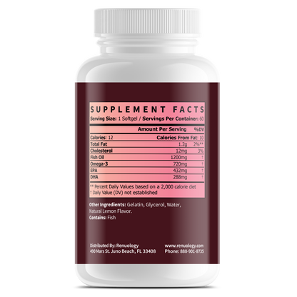 Triple strength omega 3 fish oil for overall wellness