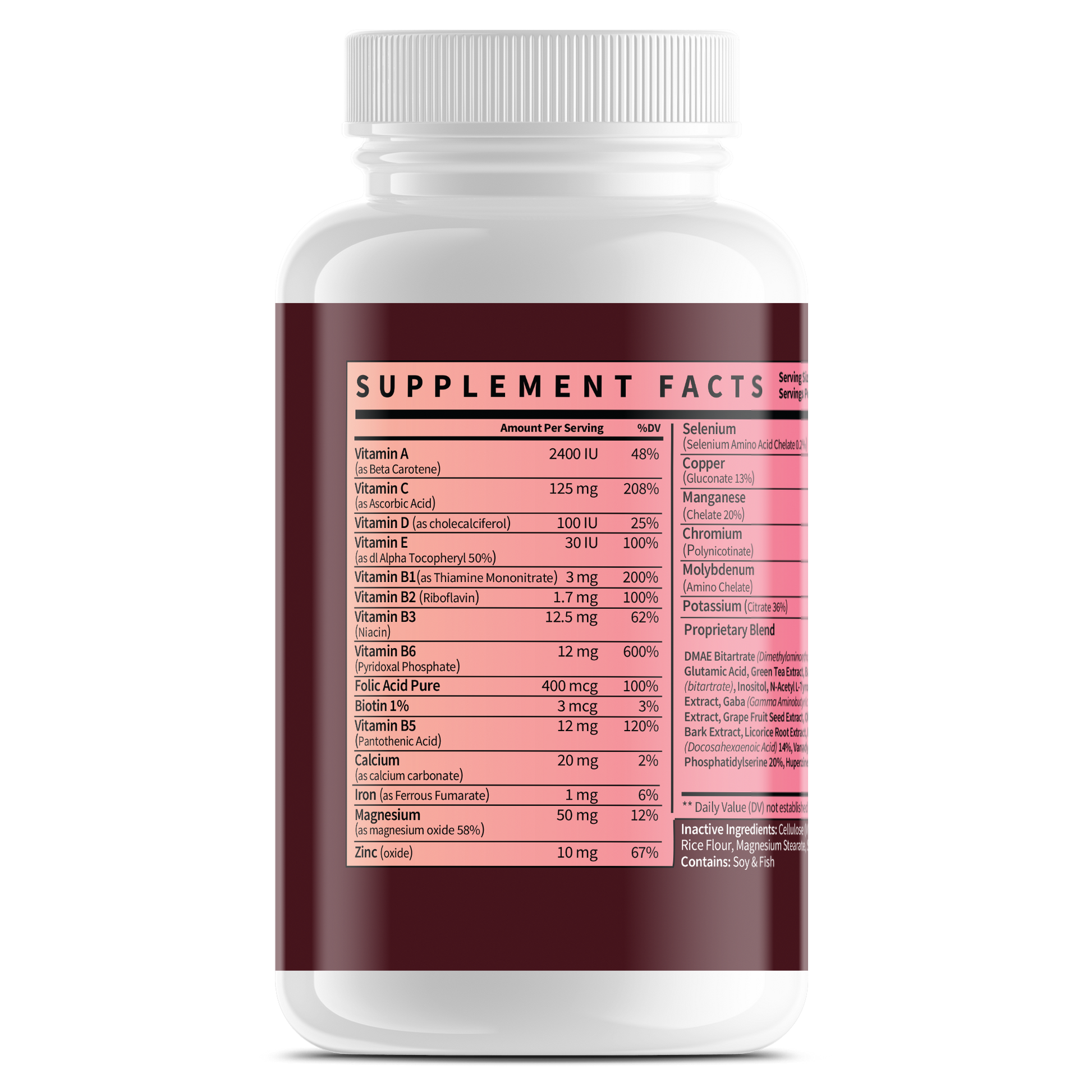 Brain health supplement for focus and cognitive support