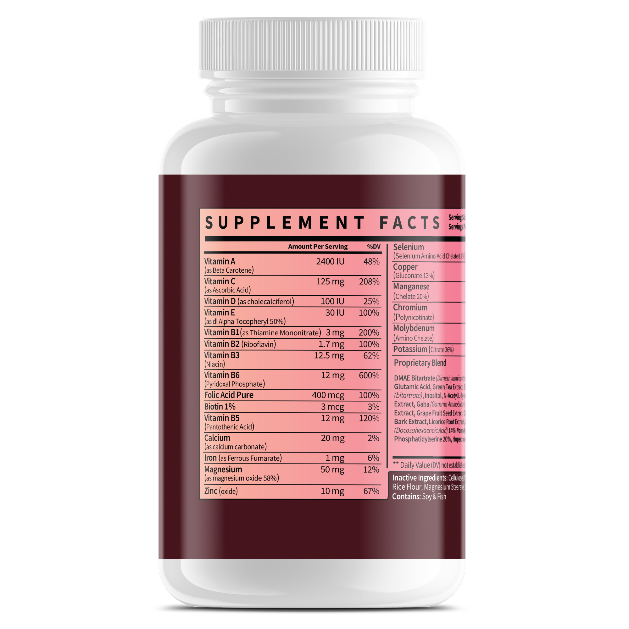 Brain health supplement for focus and cognitive support