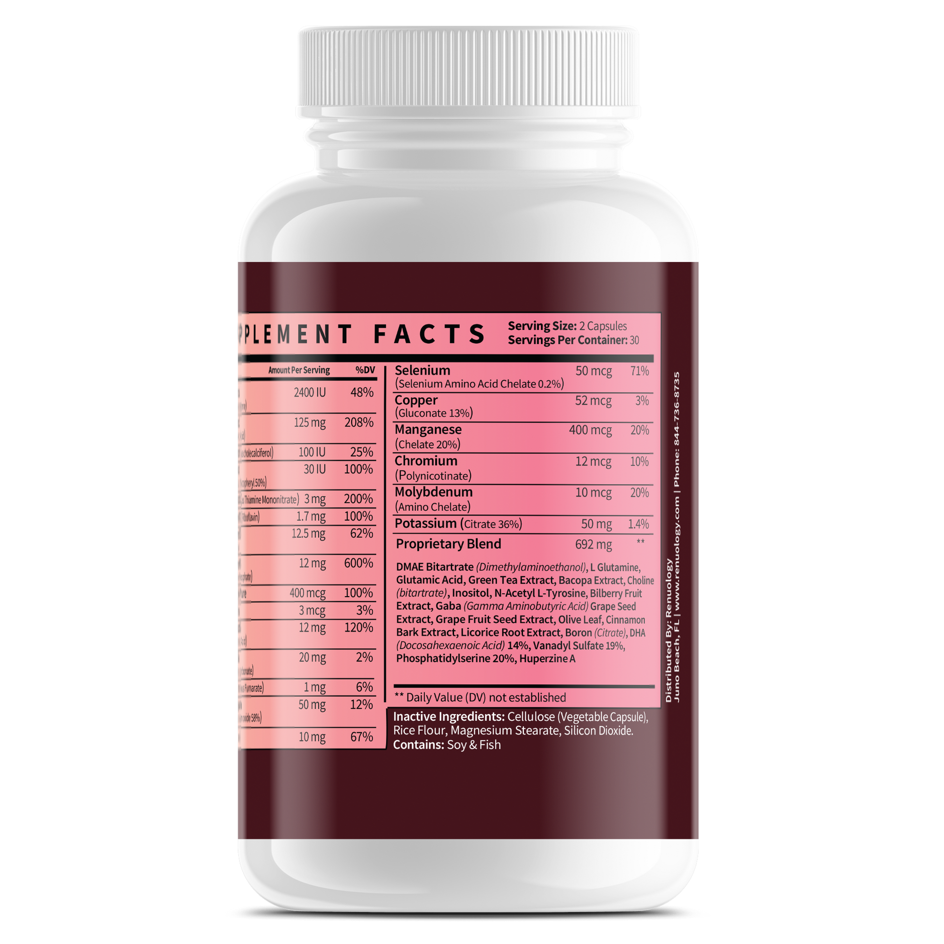 Brain health supplement for focus and cognitive support