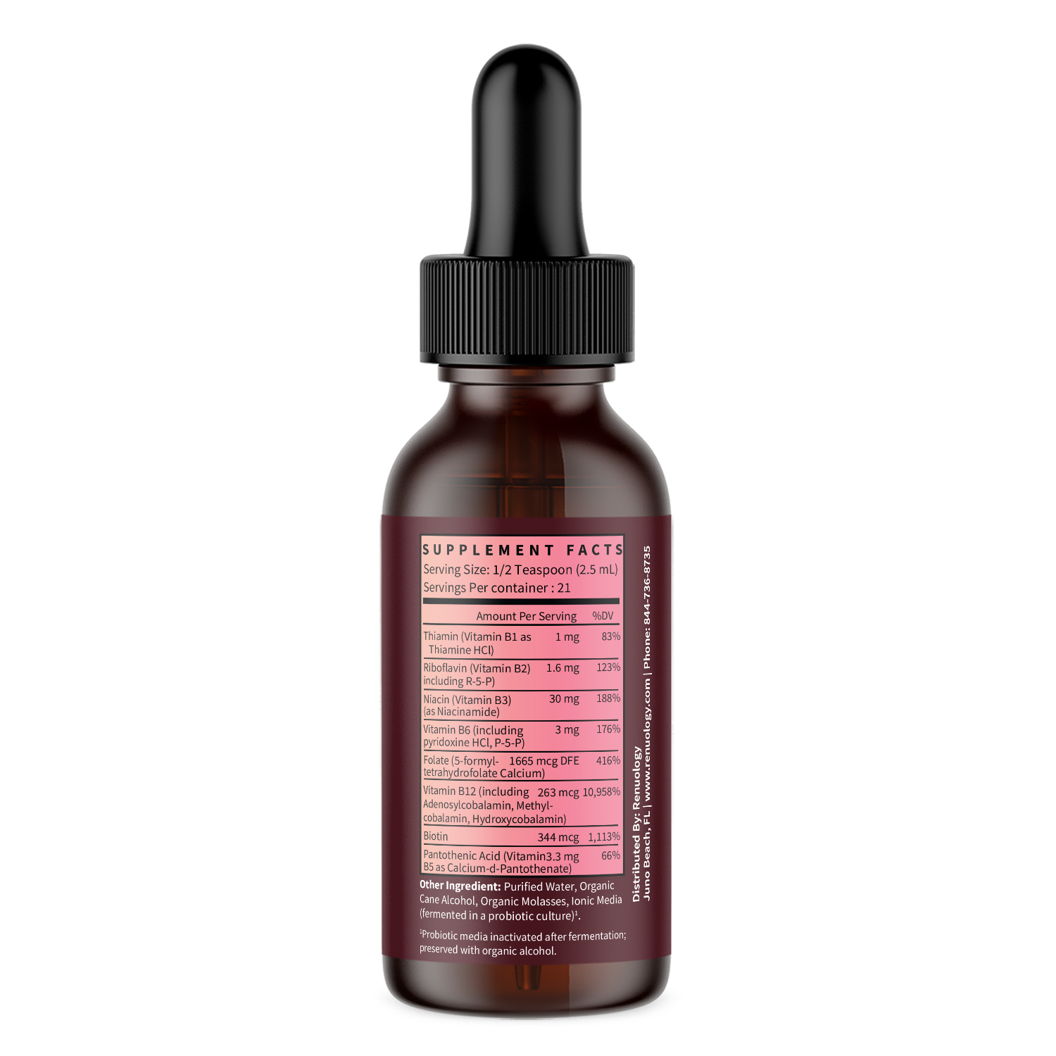 Organic fermented B complex tincture for better absorption