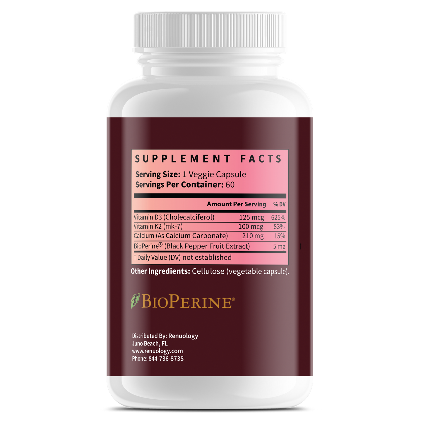 High potency D3 and K2 supplement for immune support and Bone health