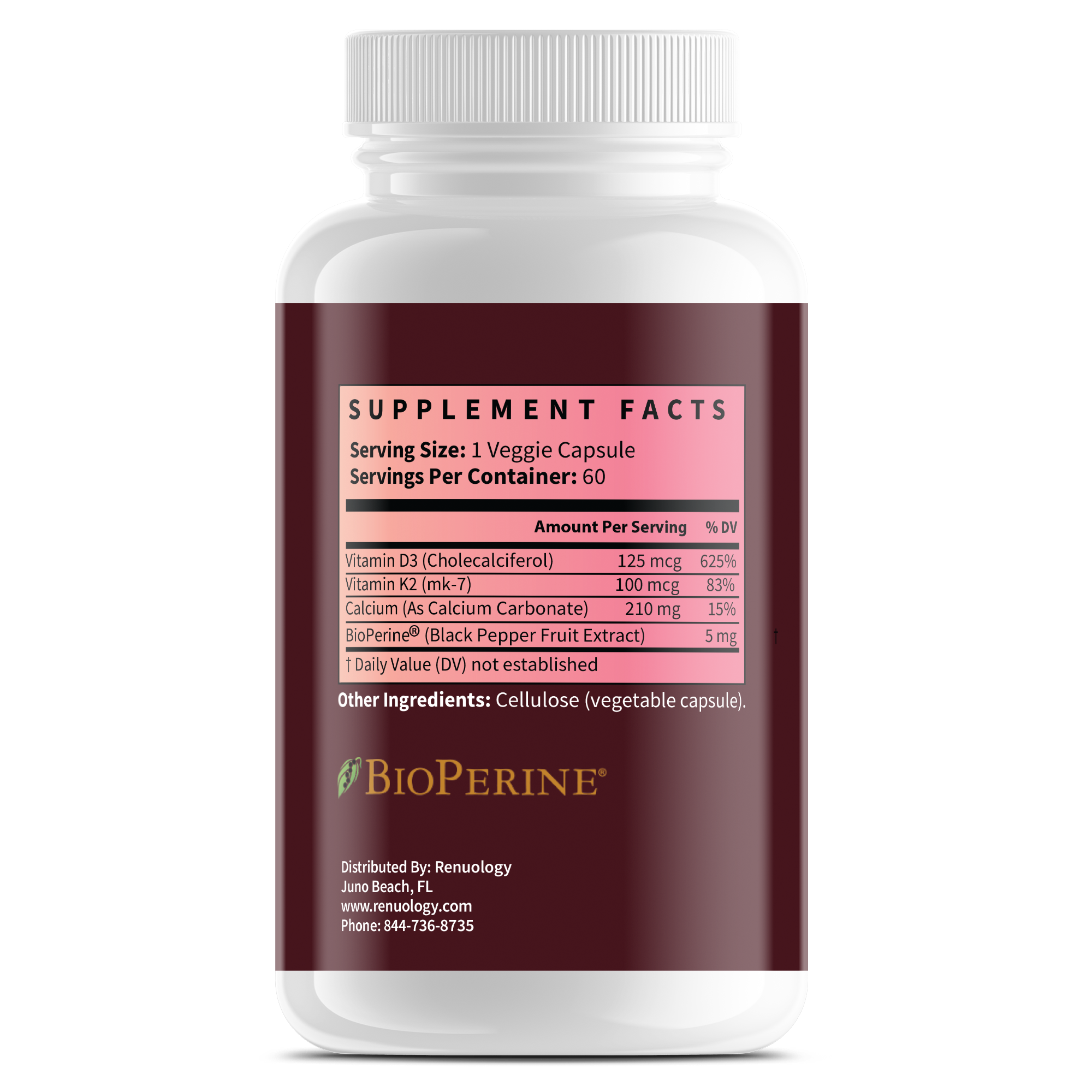 High potency D3 and K2 supplement for immune support and Bone health