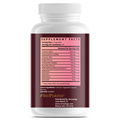 Joint care supplement for pain relief and inflammation