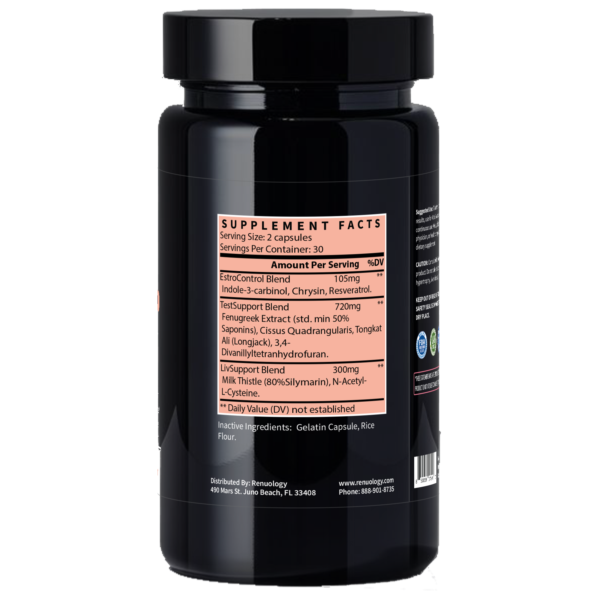 Natural PCT supplement – post cycle therapy support for hormone balance, testosterone restoration, and estrogen control – liver support and muscle retention – herbal anabolic recovery formula