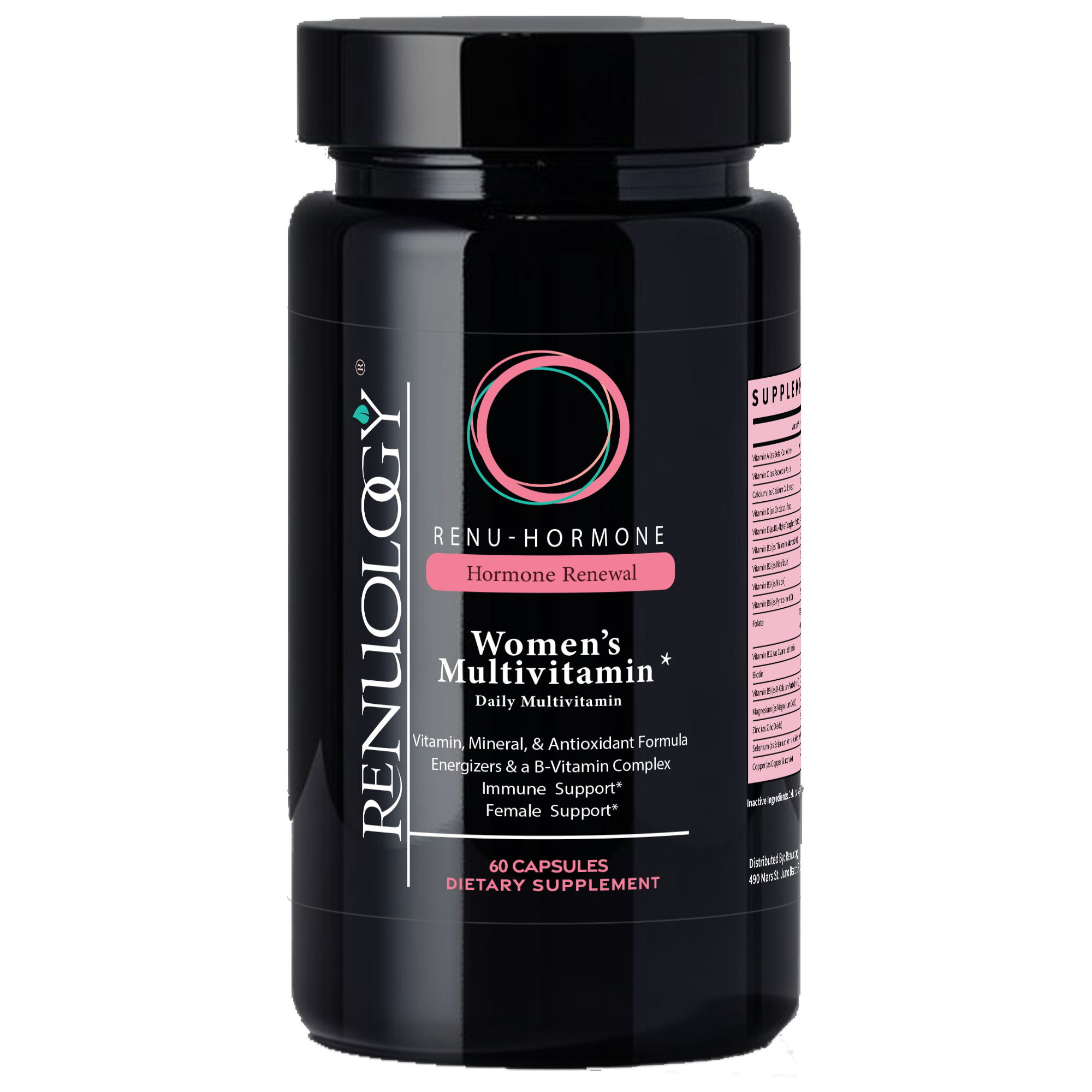Women's daily multivitamin supplement for immune support, energy, and antioxidant protection. Complete wellness formula for active women