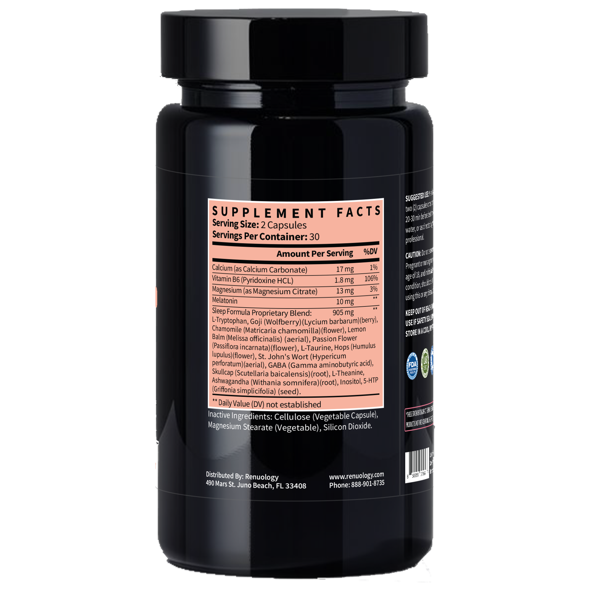Sleep Enhancer - Renuology Sleep Enhancer Sleep Formula. Calming and Relaxing.