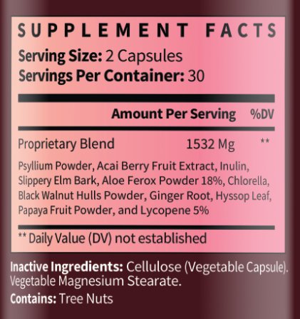 Complete System Detox - Supplement facts