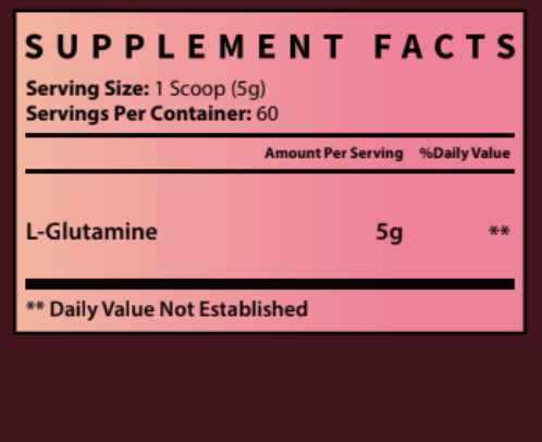 Glutamine supplement for muscle growth and strength