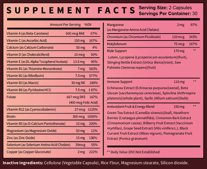 Super Multi Vitamin - Male Formula - RenuologySuper Multi Vitamin - Male FormulaImmunity